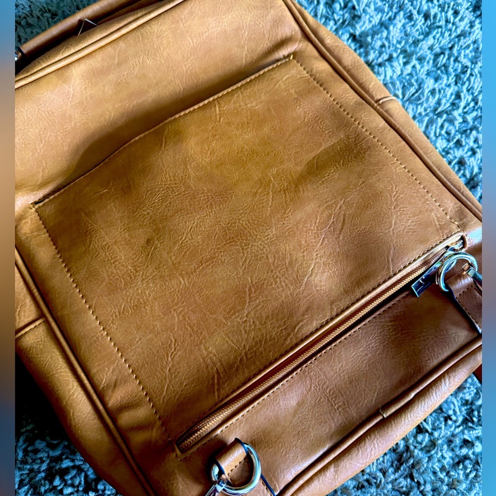 Tan Leather Backpack - Picture 3 of 7